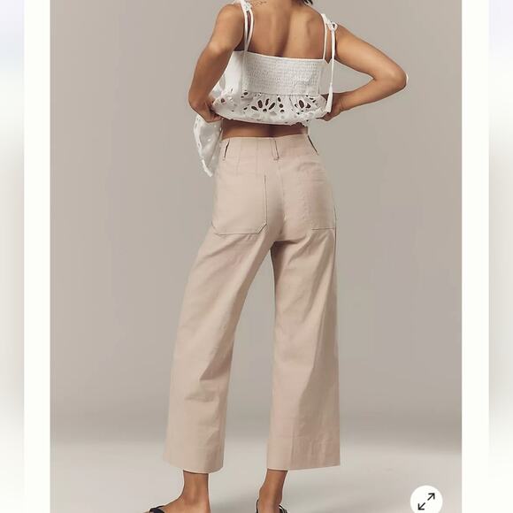 The Colette Magic Fabric Crop Wide-Leg Pants by Maeve Sz 32 Nwts - Picture 3 of 4